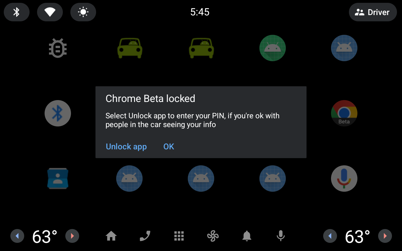 При попытке открыть заблокированное приложение появляется сообщение App Lock.