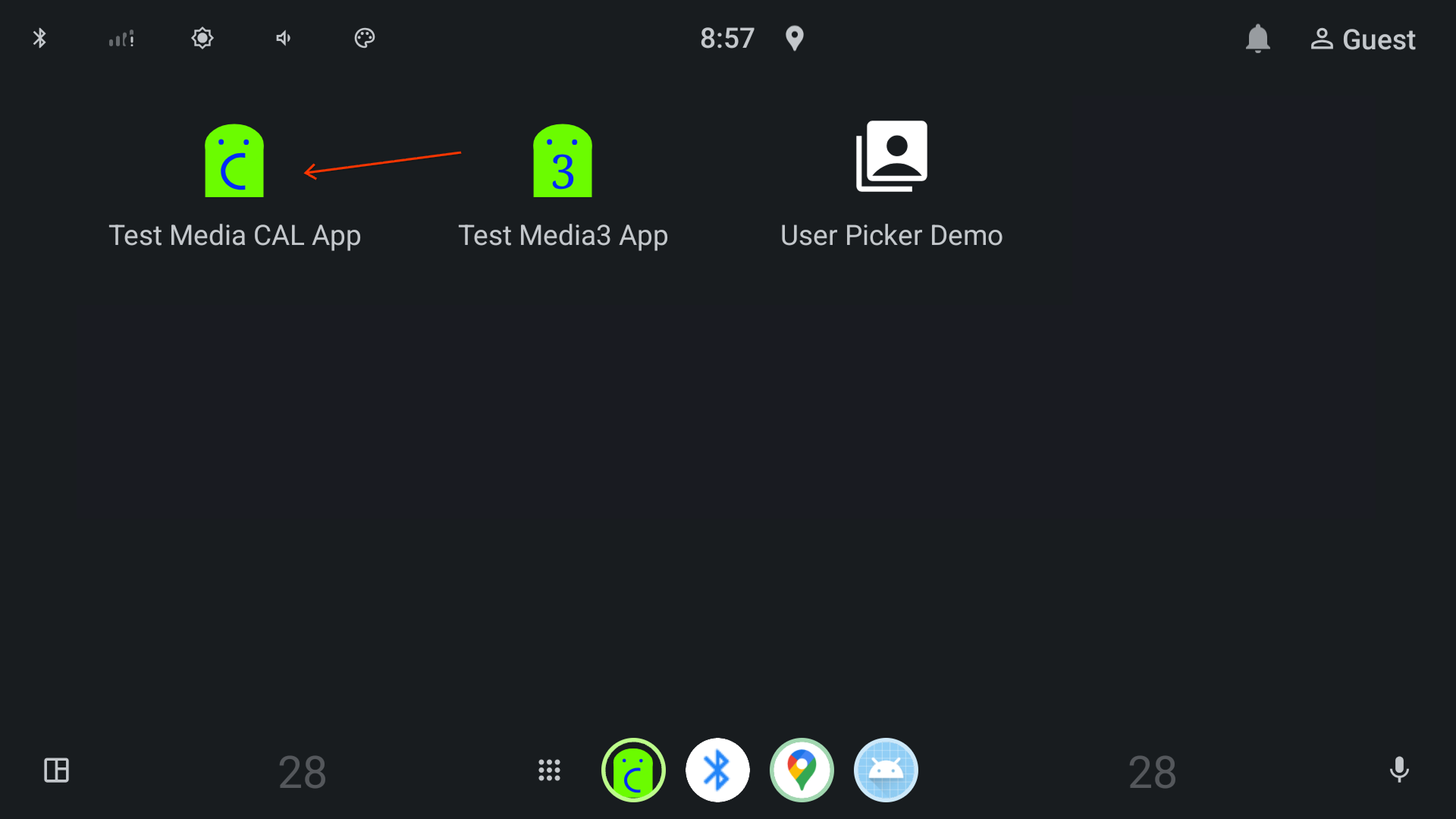 Test Media CAL App on Car Launcher