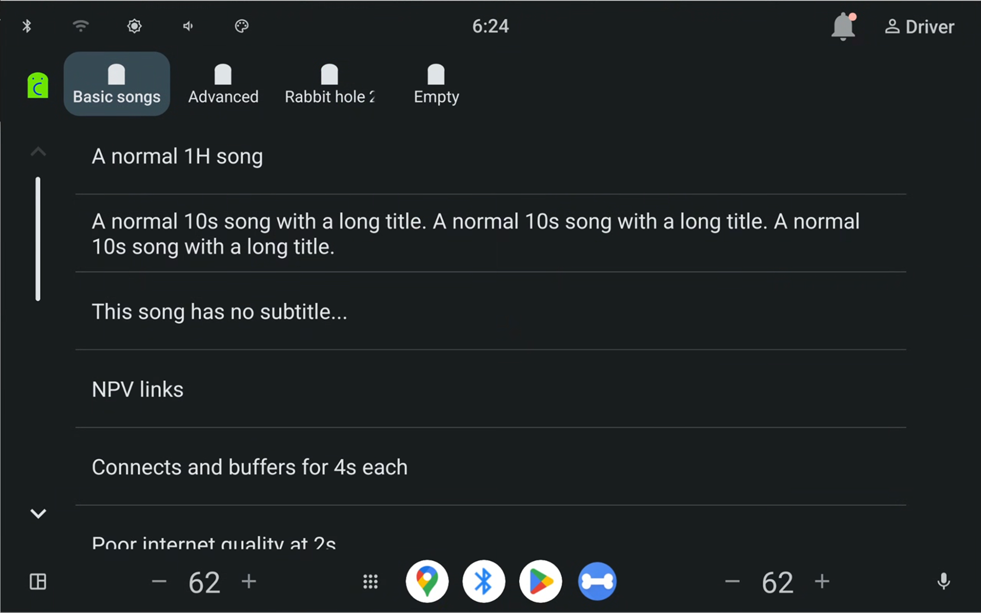 Playlist view rendered by App Host