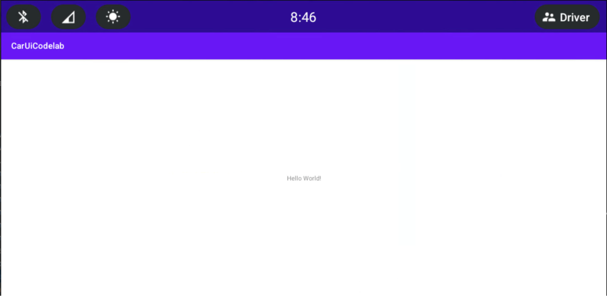 Abrir o novo app CarUiCodelab