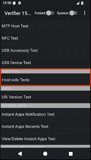 Testes multidevice do lado do host no app CTS Verifier