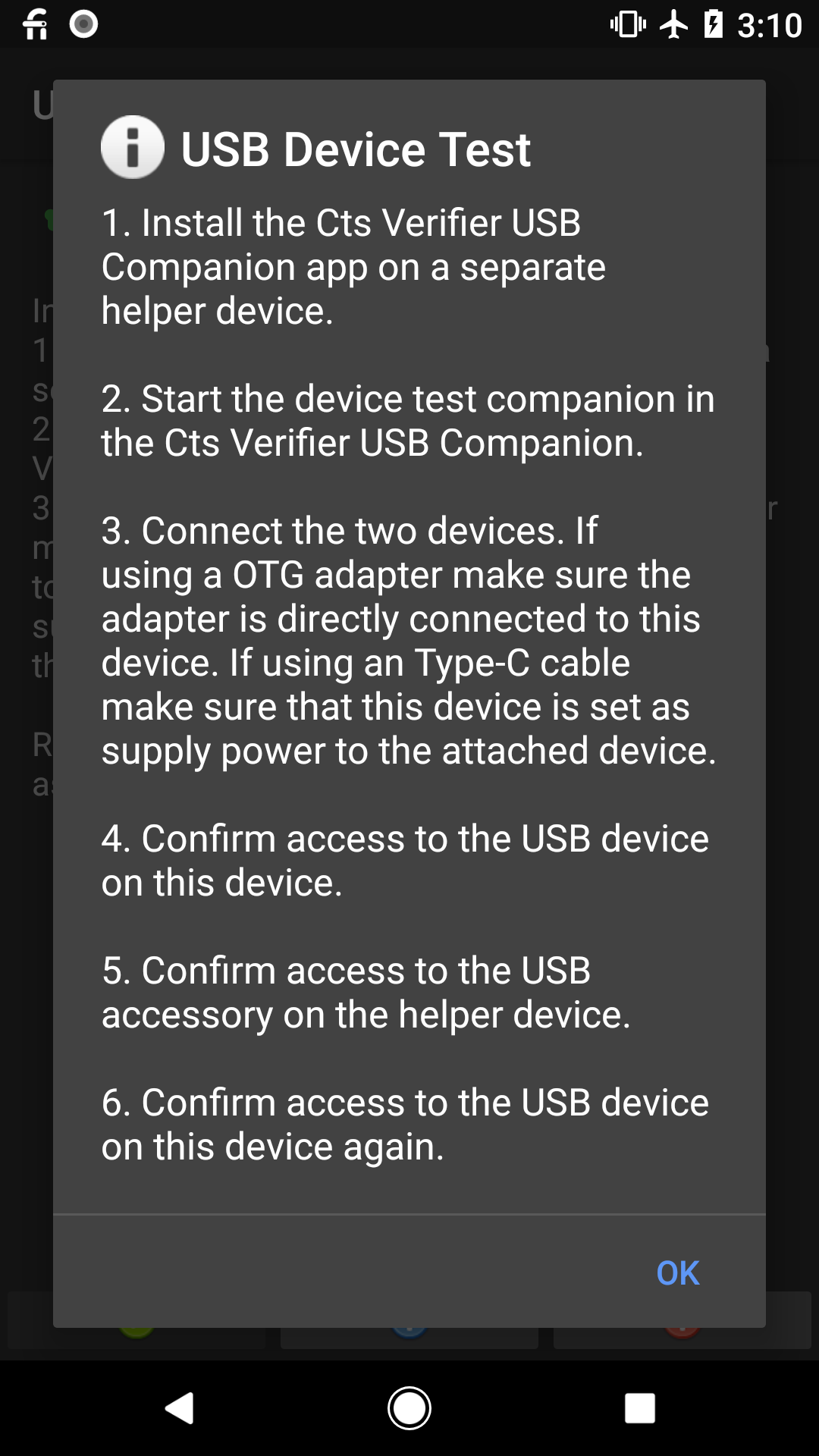 Prueba del dispositivo USB