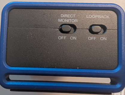 Zoom AMS-44 direct monitoring and loopback switches