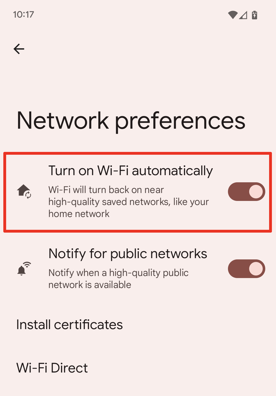 Activer automatiquement le Wi-Fi