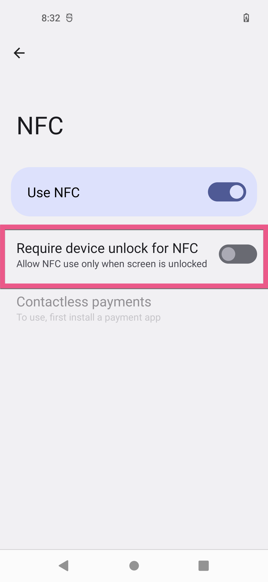 Parcours utilisateur NFC sécurisé