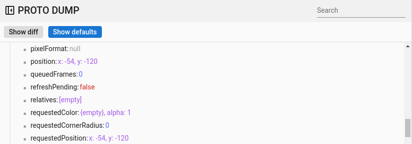 Valores predeterminados de las propiedades