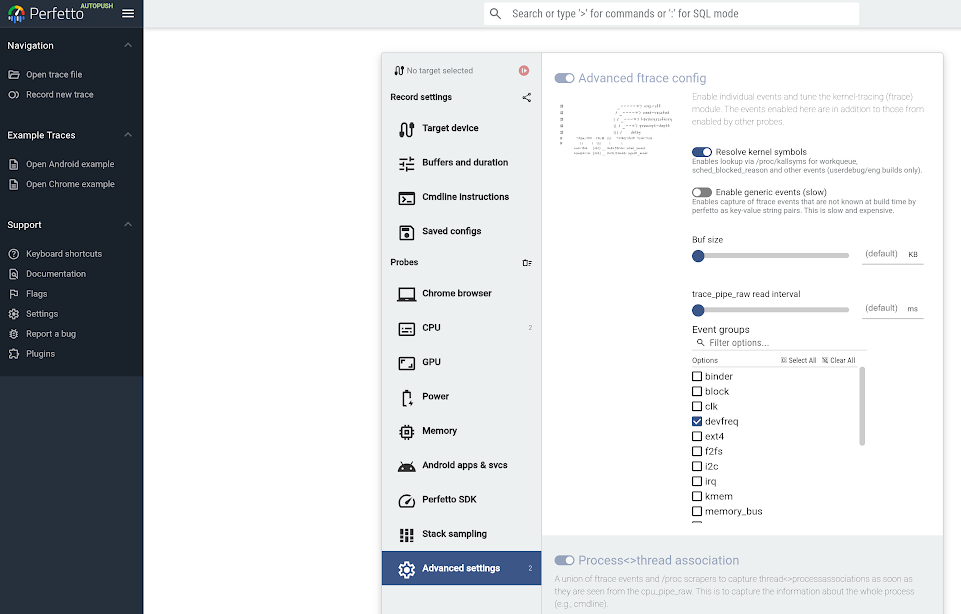 فرکانس دستگاه را فعال کنید