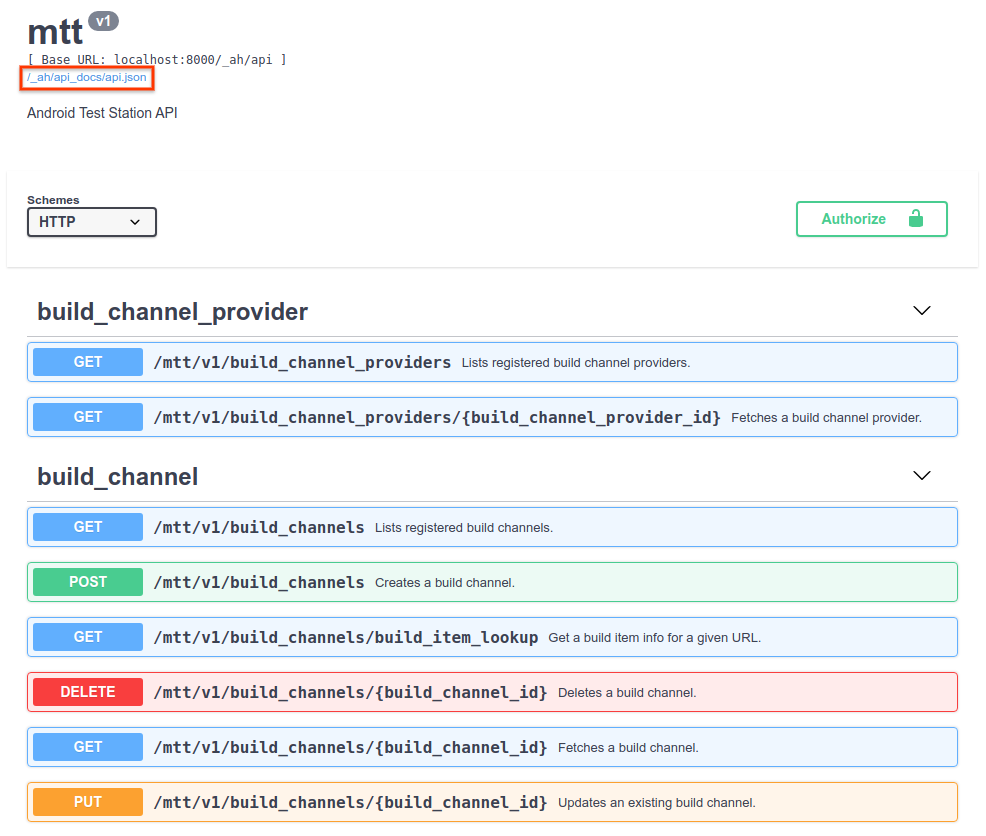 API explorer