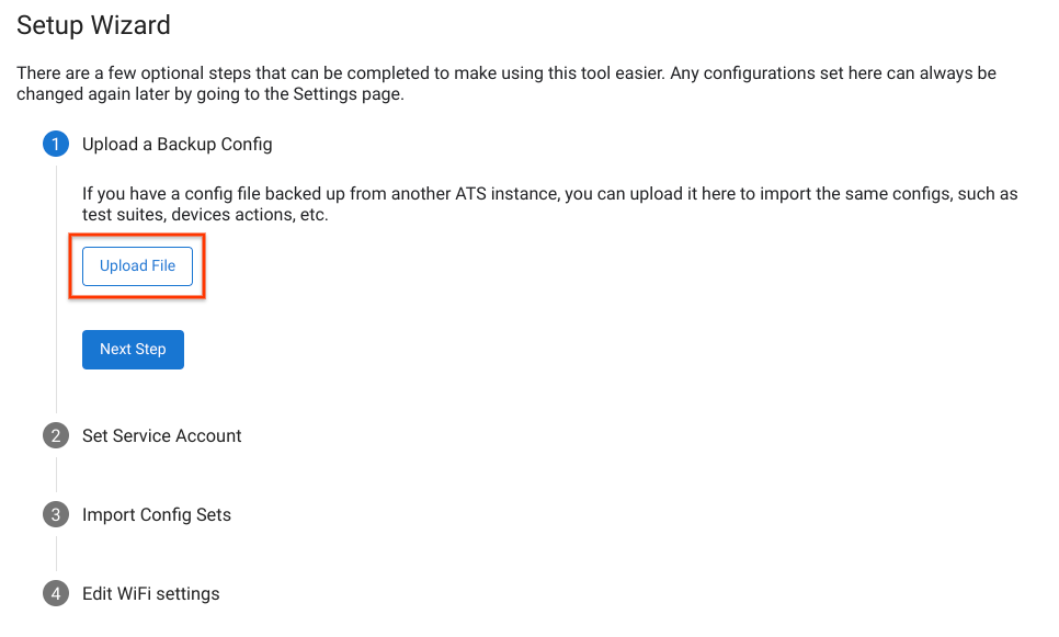 Restaurar backup de configuração