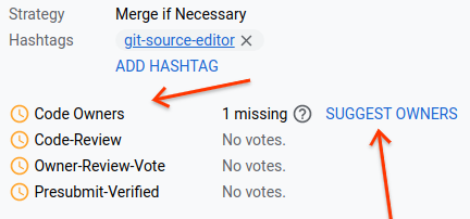Link &quot;Suggest owners&quot; no Gerrit.